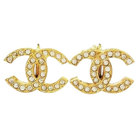 chanel classic gold earrings|vintage Chanel earrings for sale.